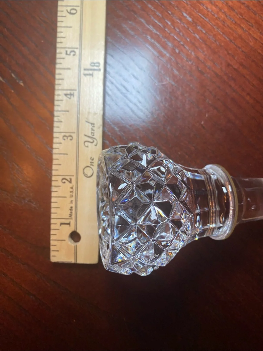 Crystal Etched Glass Decanter with stunning stopper - Clear